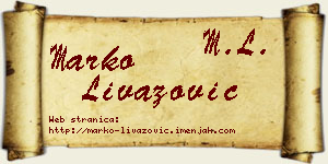 Marko Livazović vizit kartica